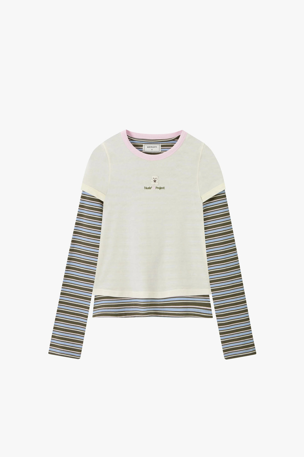Striped Double Layer Long-Sleeve Tee