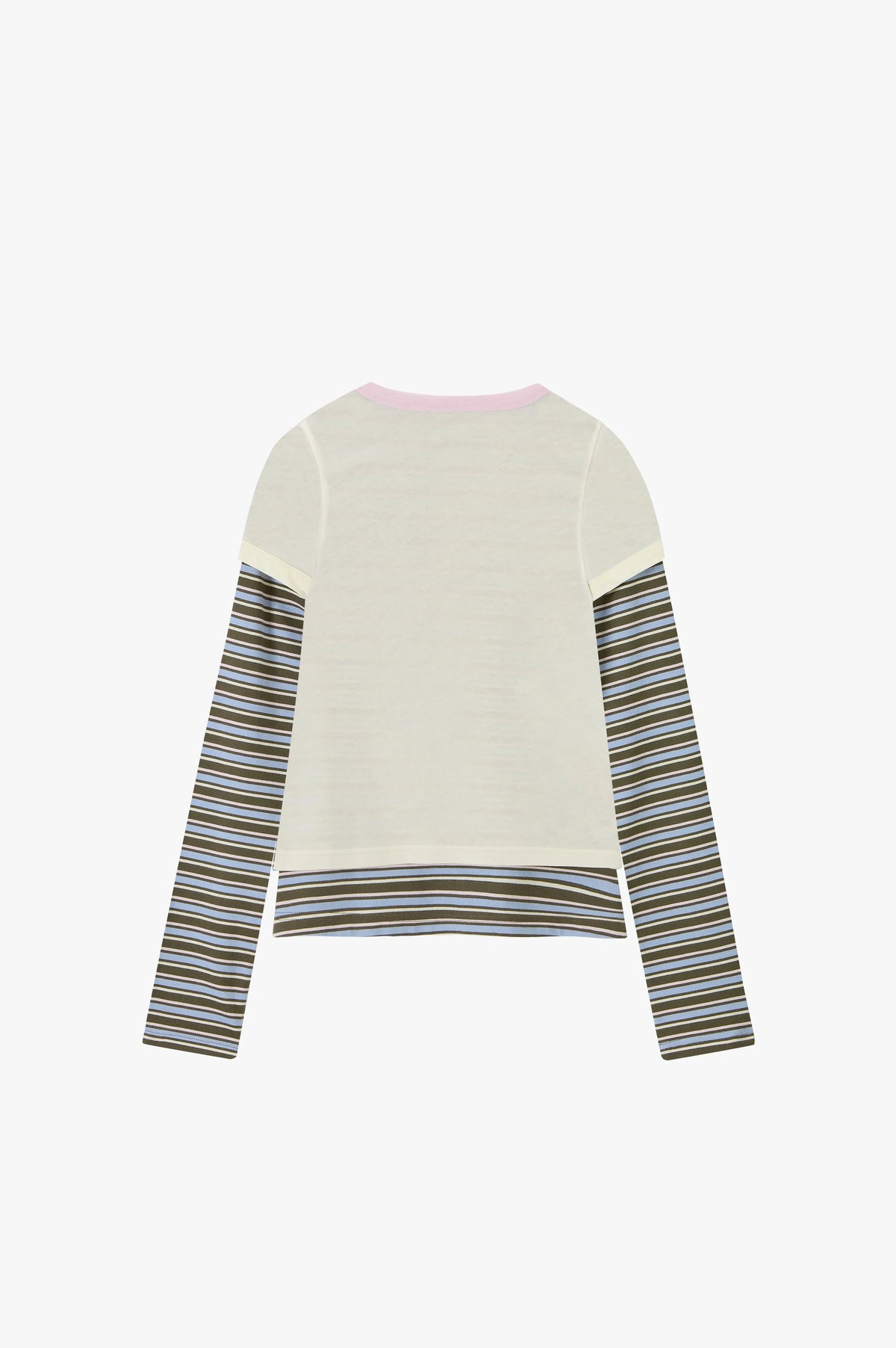 Striped Double Layer Long-Sleeve Tee