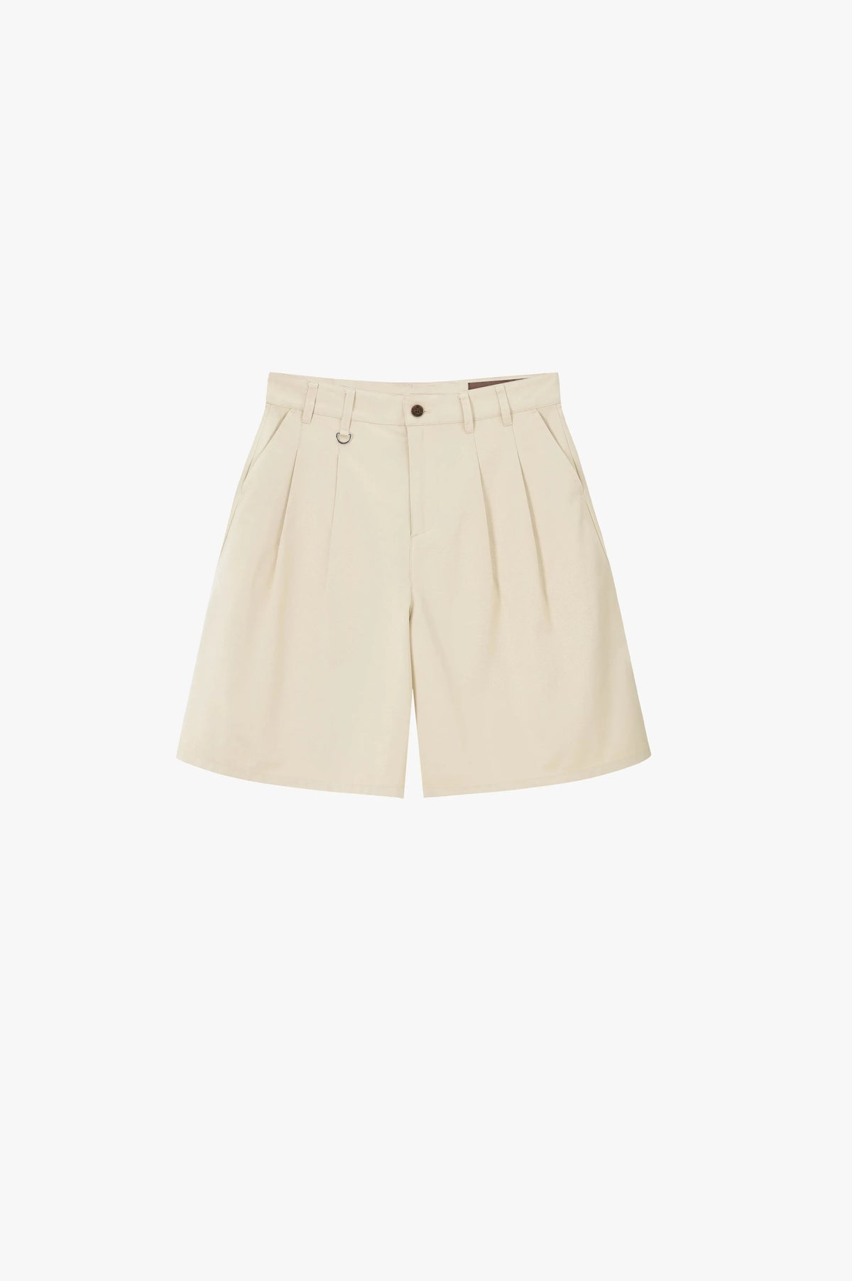 Pleated Chino Shorts Ivory