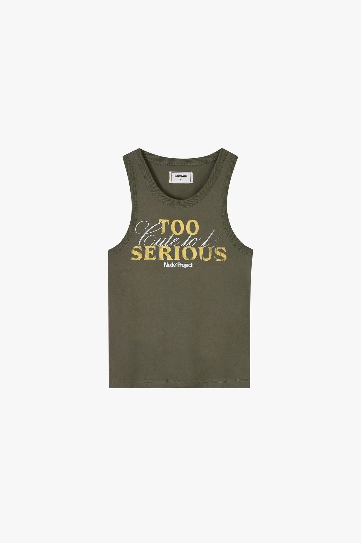Too Serious Tank Top Khaki