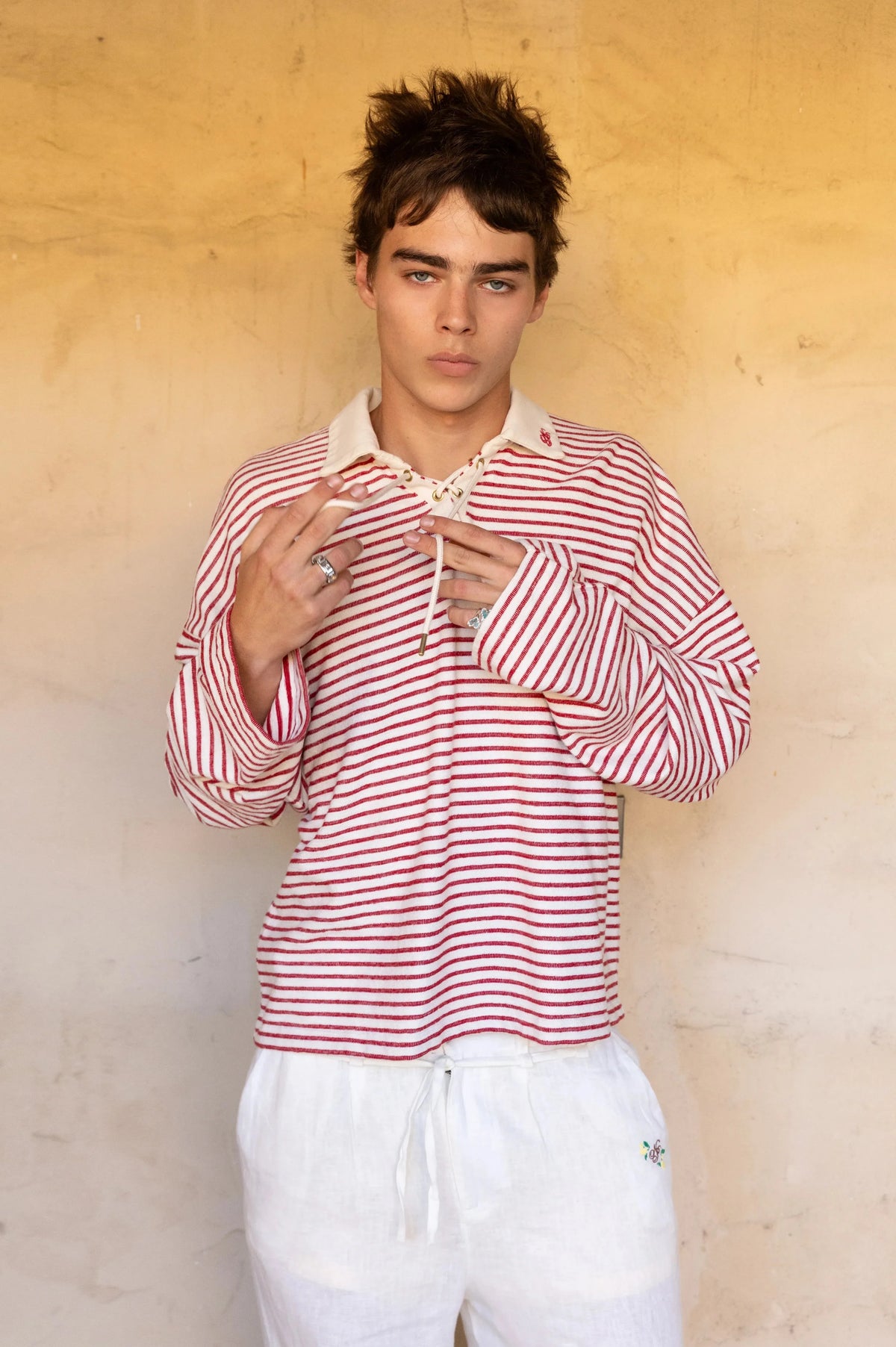 Faded Striped Polo