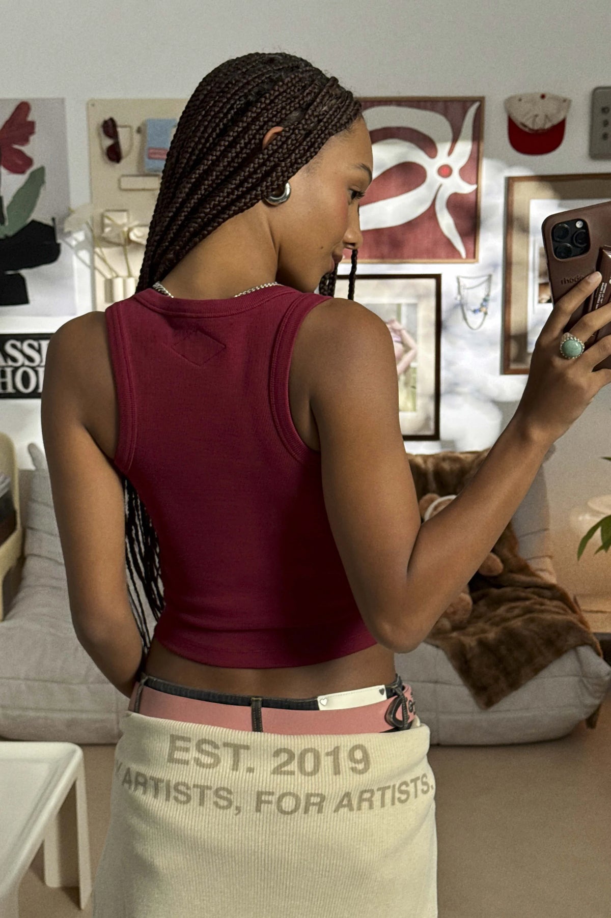 Sophisticated Pleasure Tank Top Burgundy