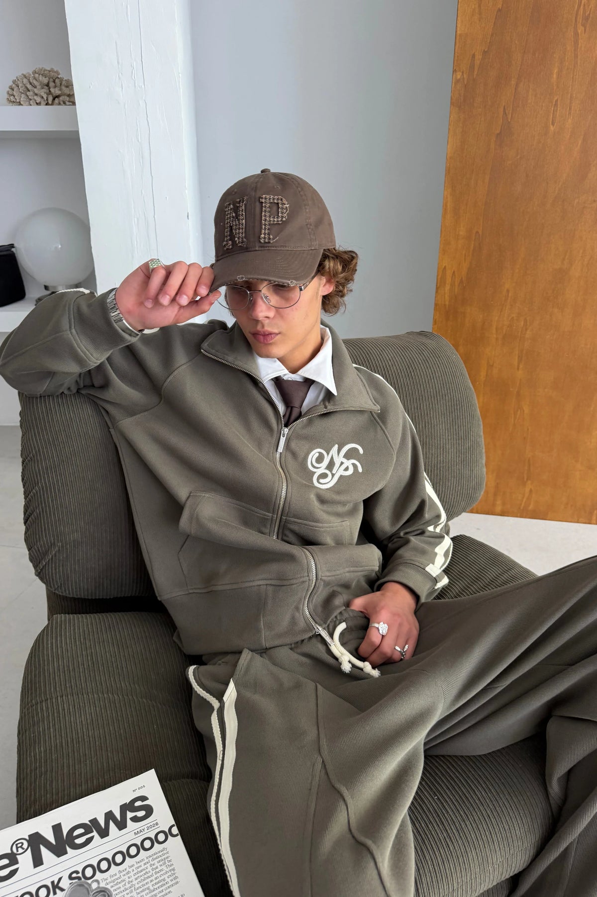 Ying Yang Zip-Up Green
