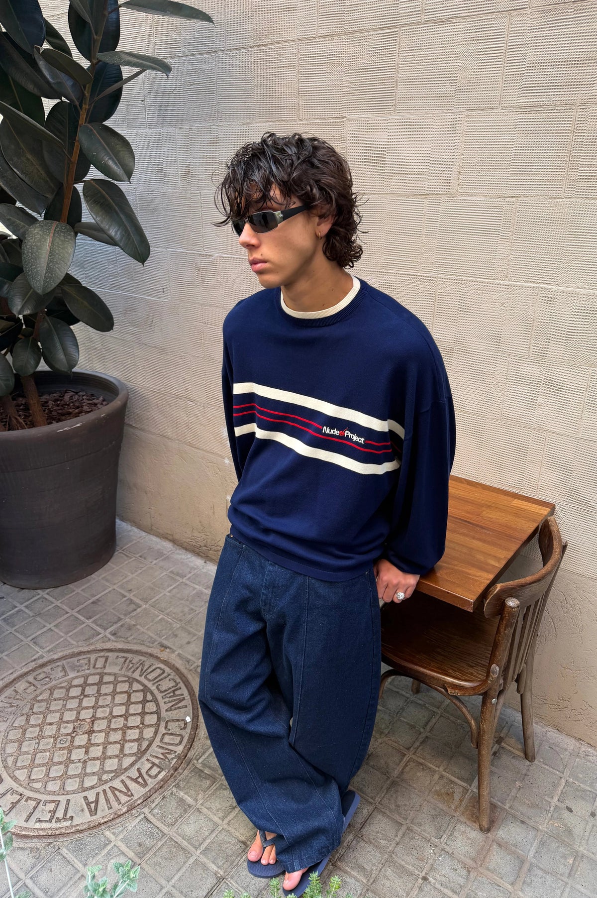 Smith Knit Sweater Navy