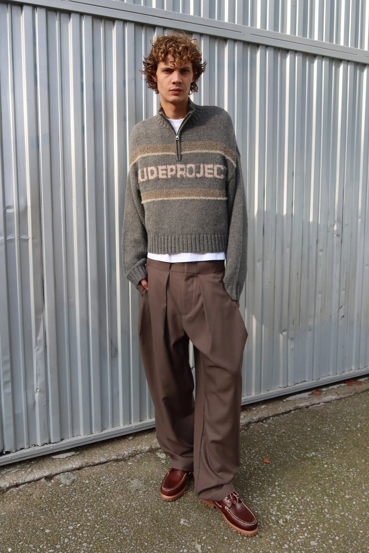 Soho Quarter-Zip Knit Sweater