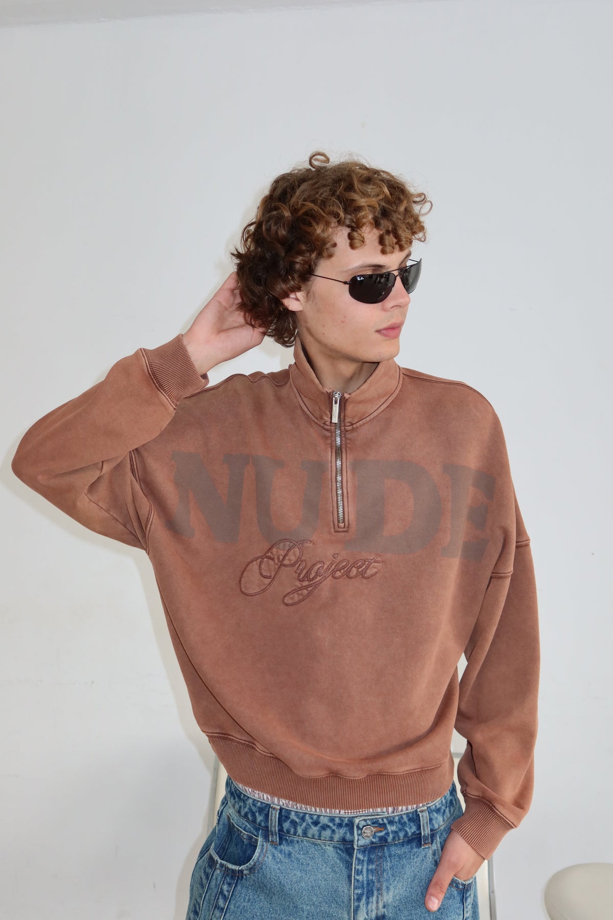 Daegu Quarter-Zip Brown