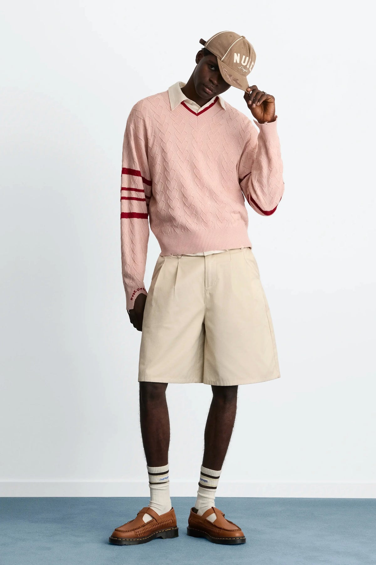 Pleated Chino Shorts Ivory