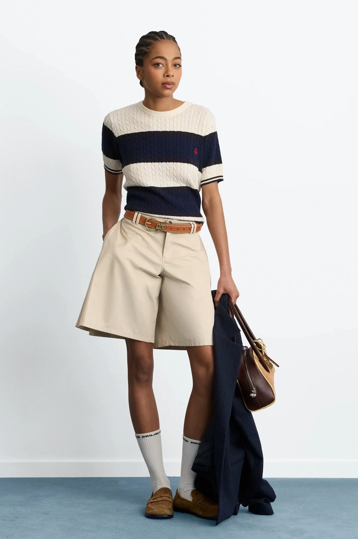 Costa Knit Tee Blue