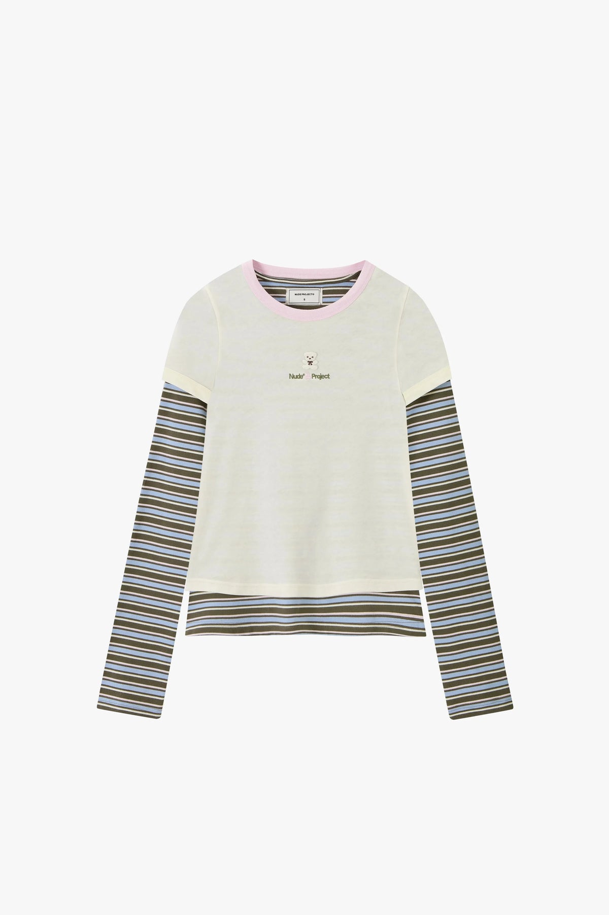 Striped Double Layer Long-Sleeve Tee