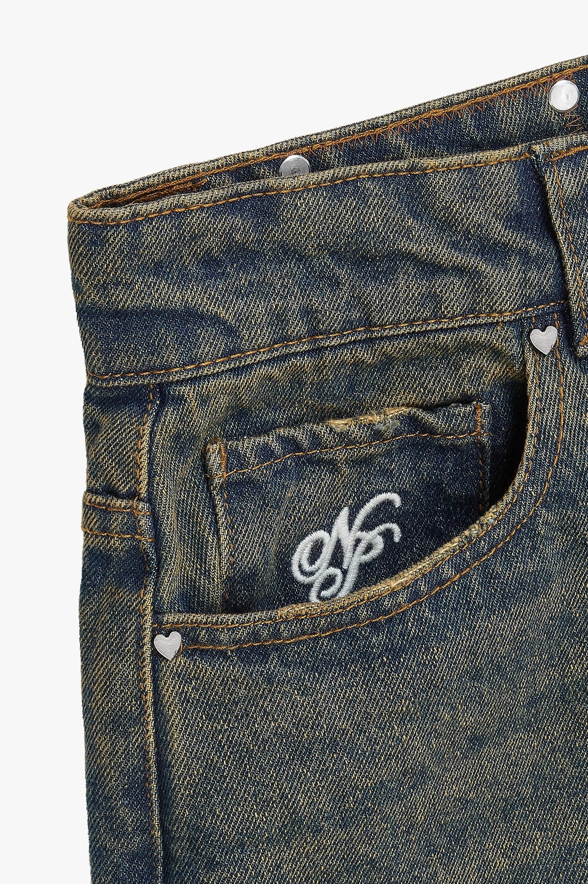 Basic Straight Jeans Dirty Wash