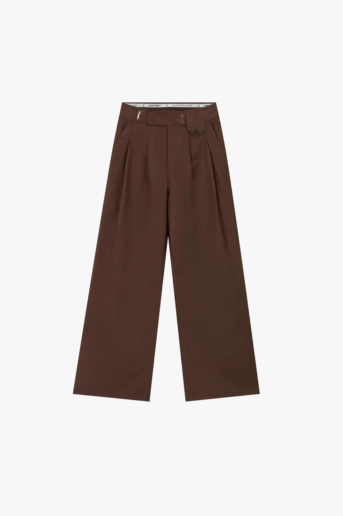 Pleated Chino Pants Brown