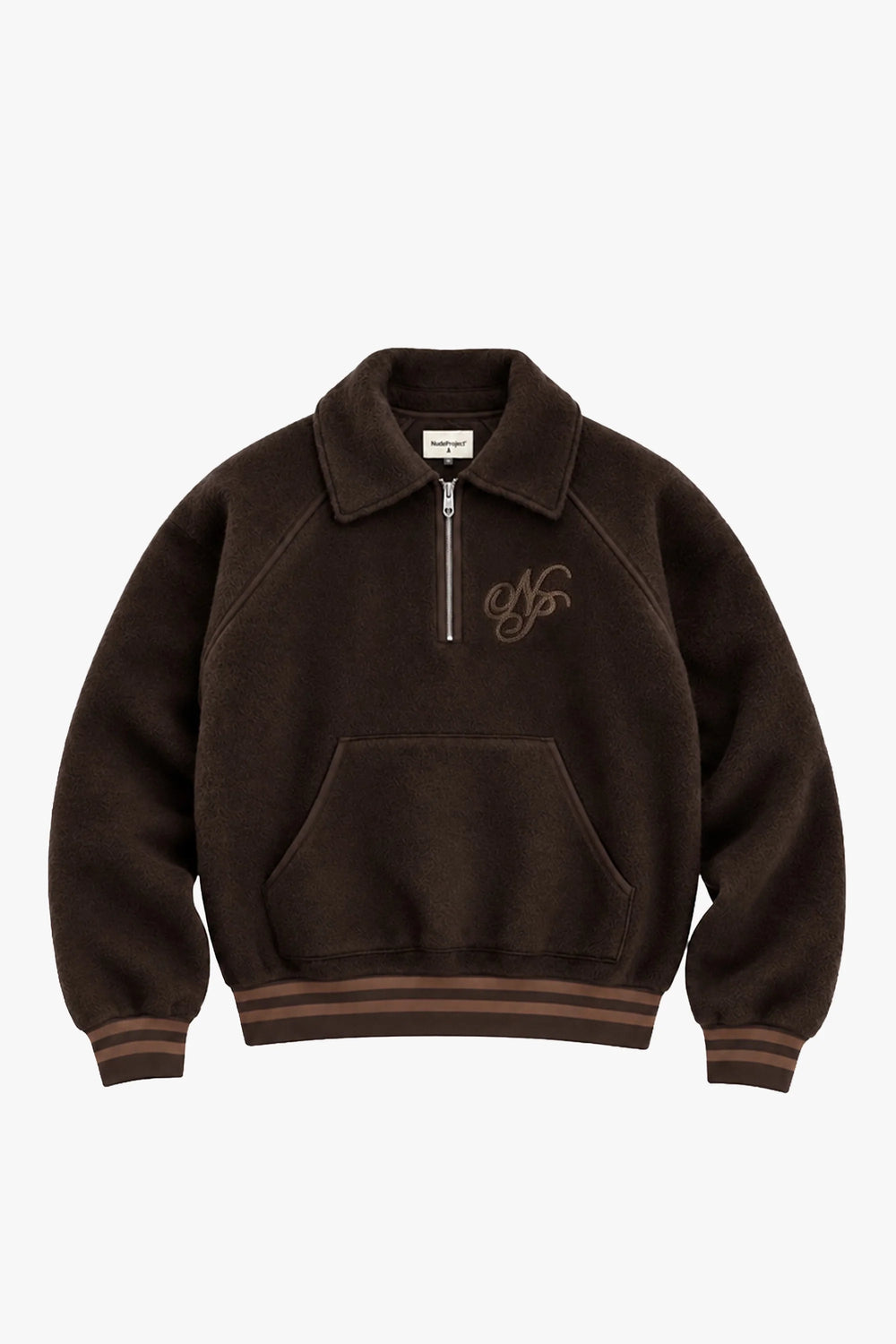 Teddy Quarter-Zip Brown