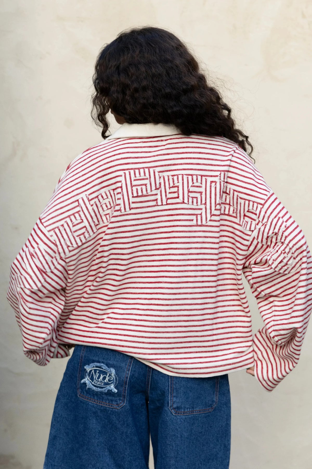 Faded Striped Polo