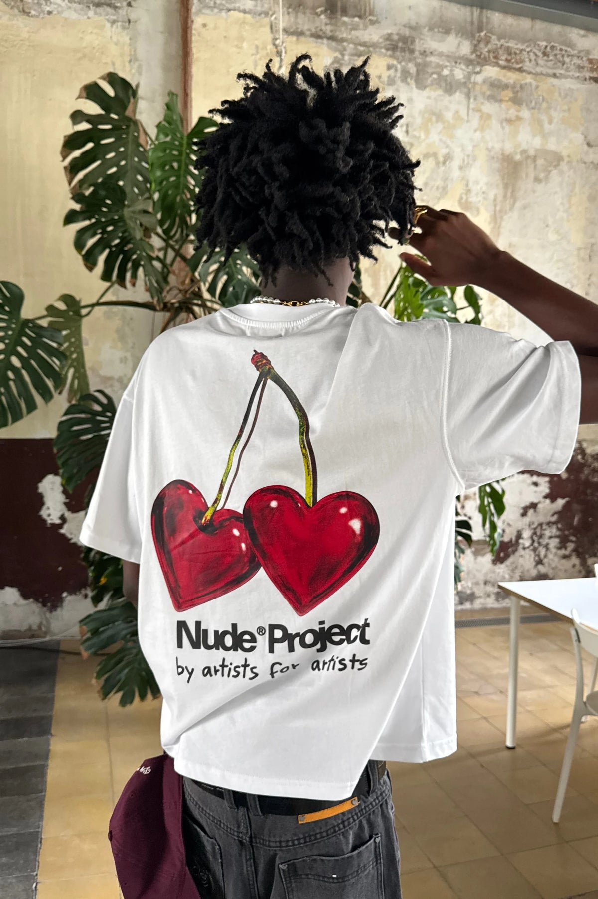 Juicy Cherry Tee White
