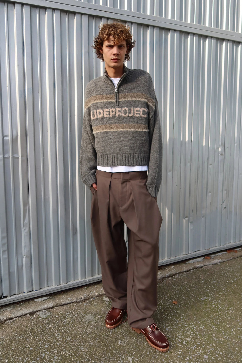 Soho Quarter-Zip Knit Sweater