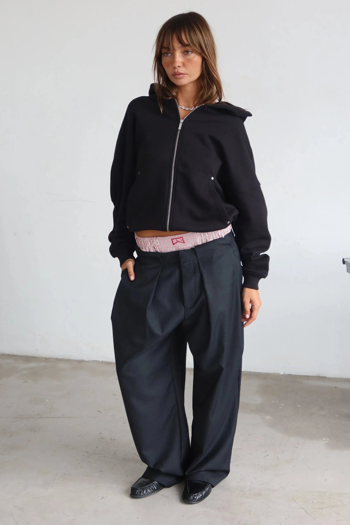 Beast Zip-Up Hoodie Black
