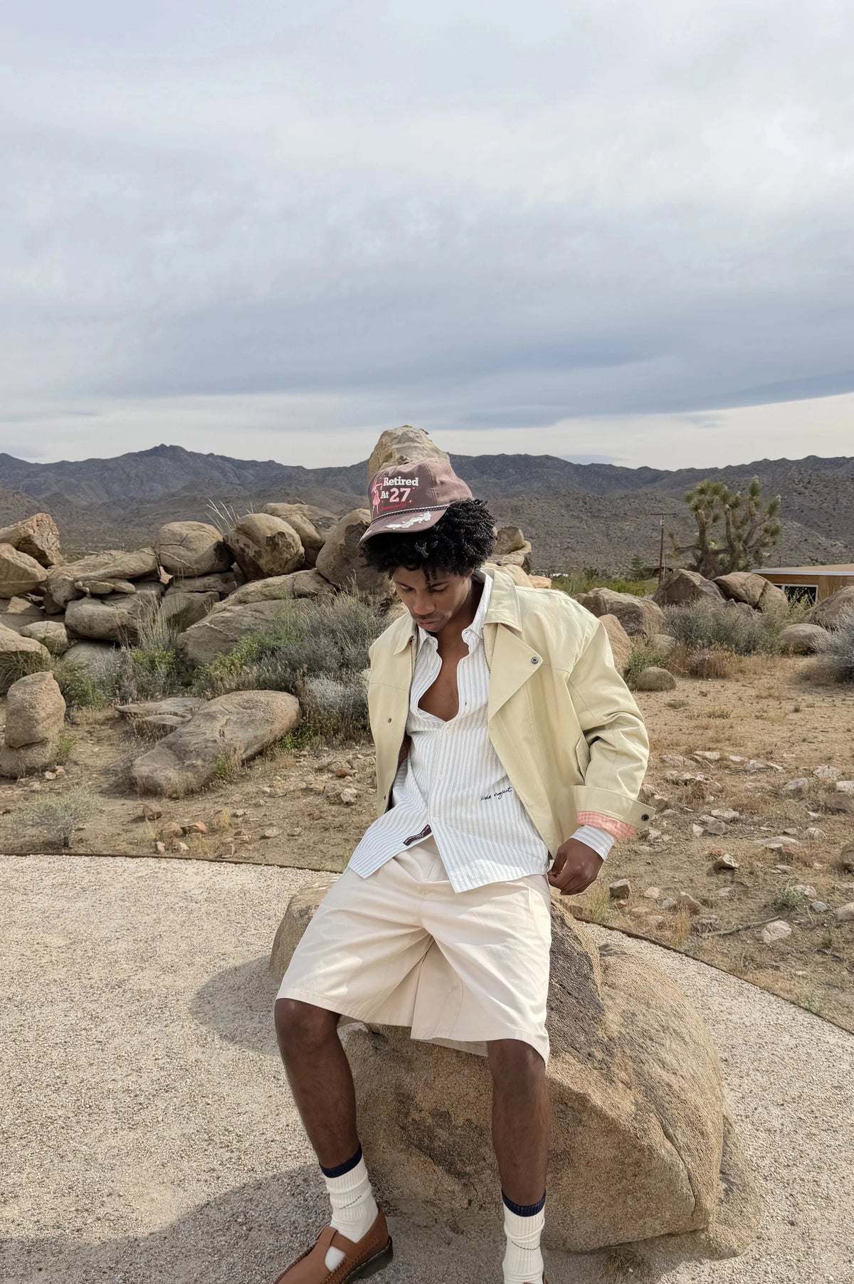 Pleated Chino Shorts Ivory