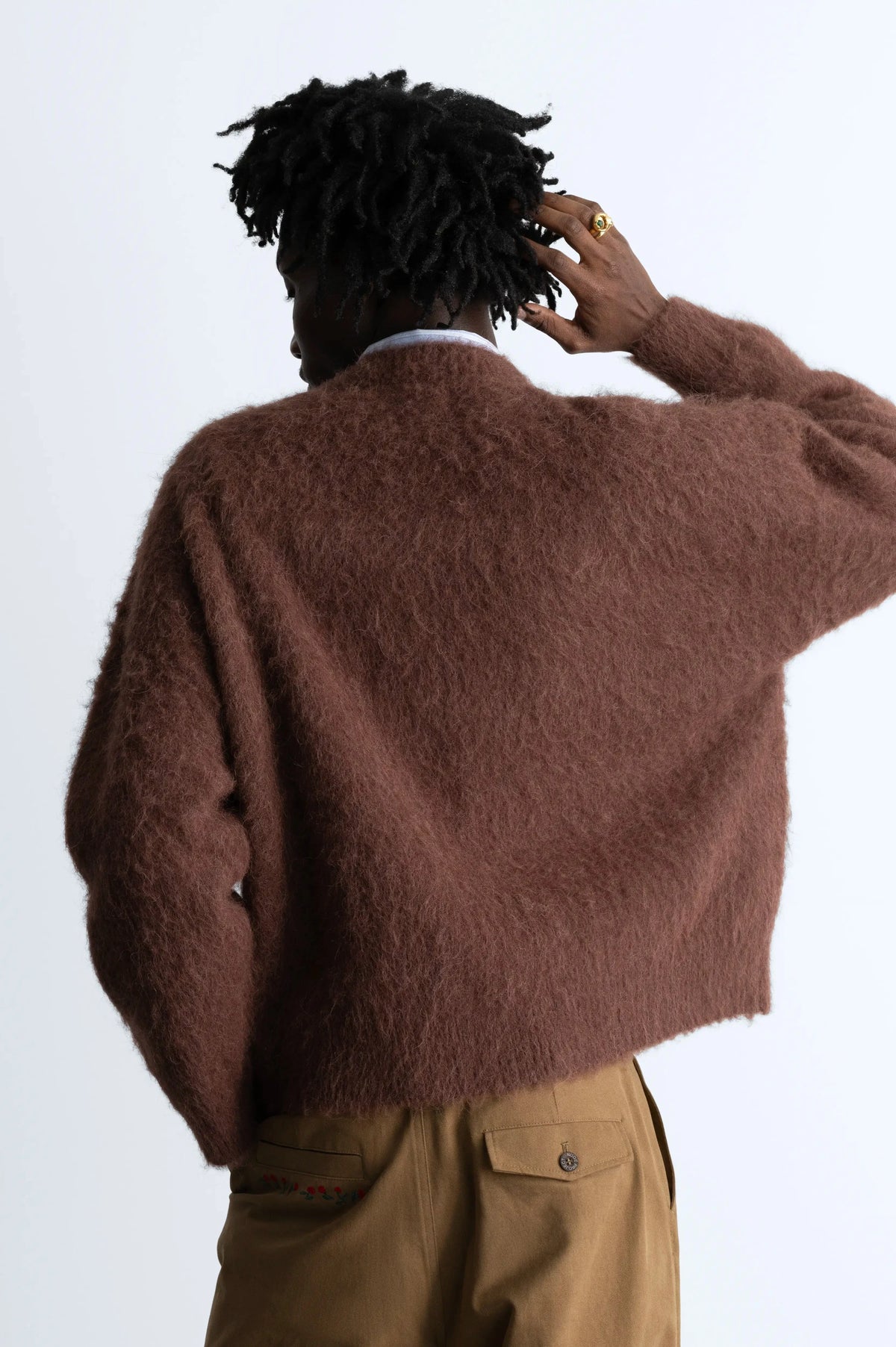 Alpaca Knit Sweater Brown
