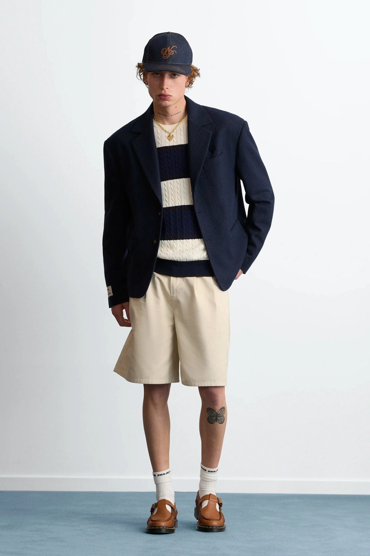 Costa Knit Tee Blue