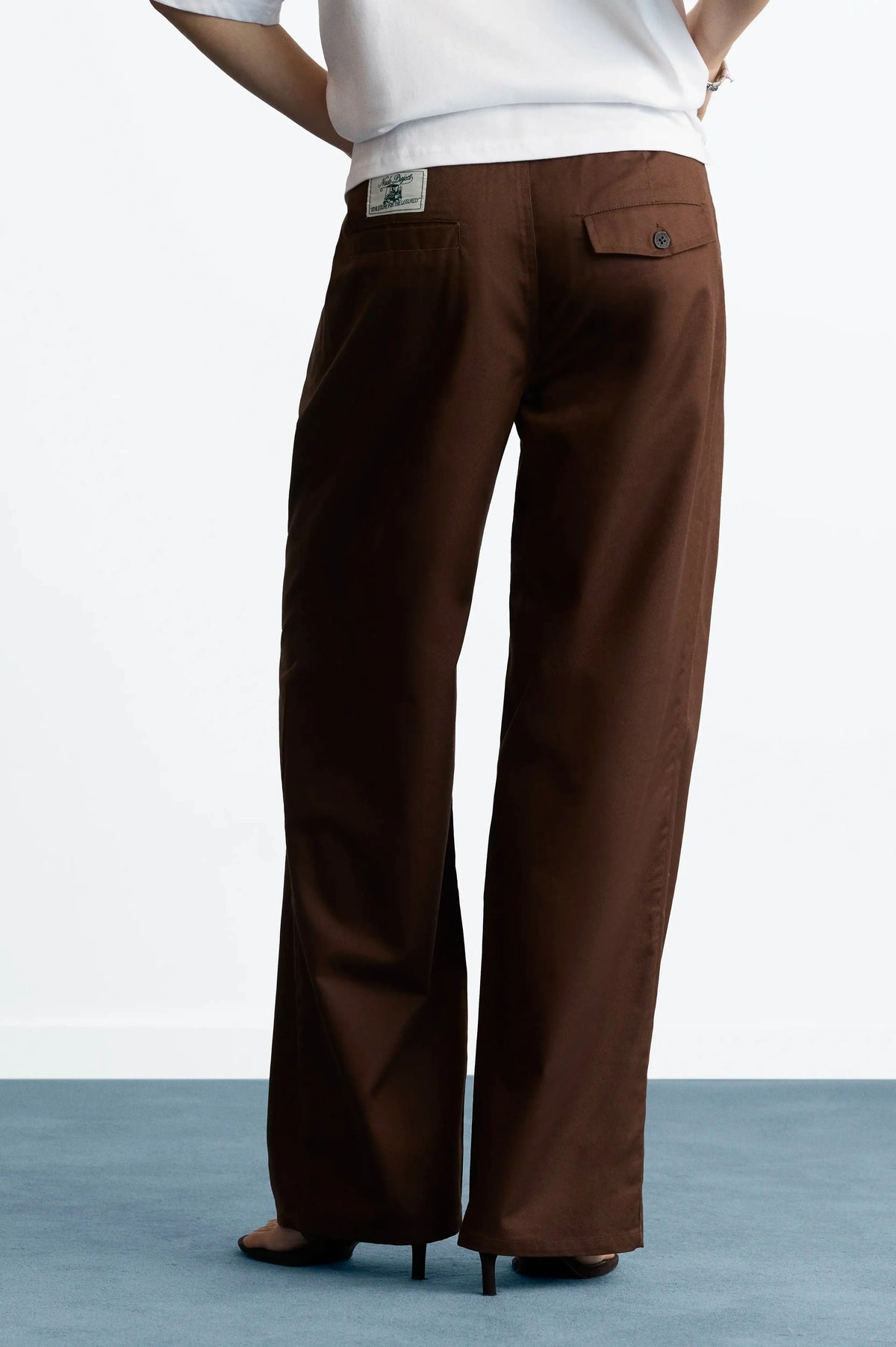 Pleated Chino Pants Brown