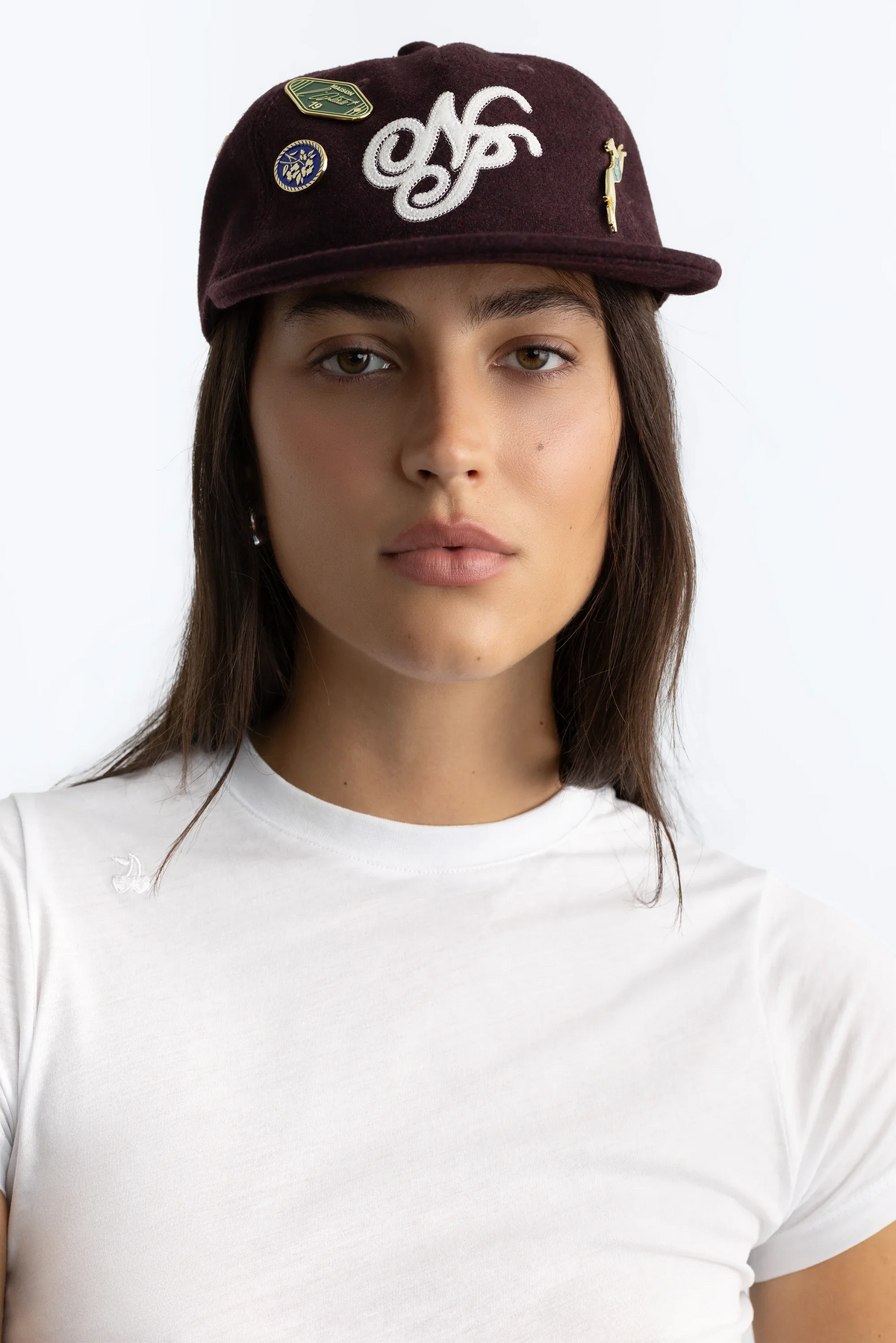Script Cap Burgundy