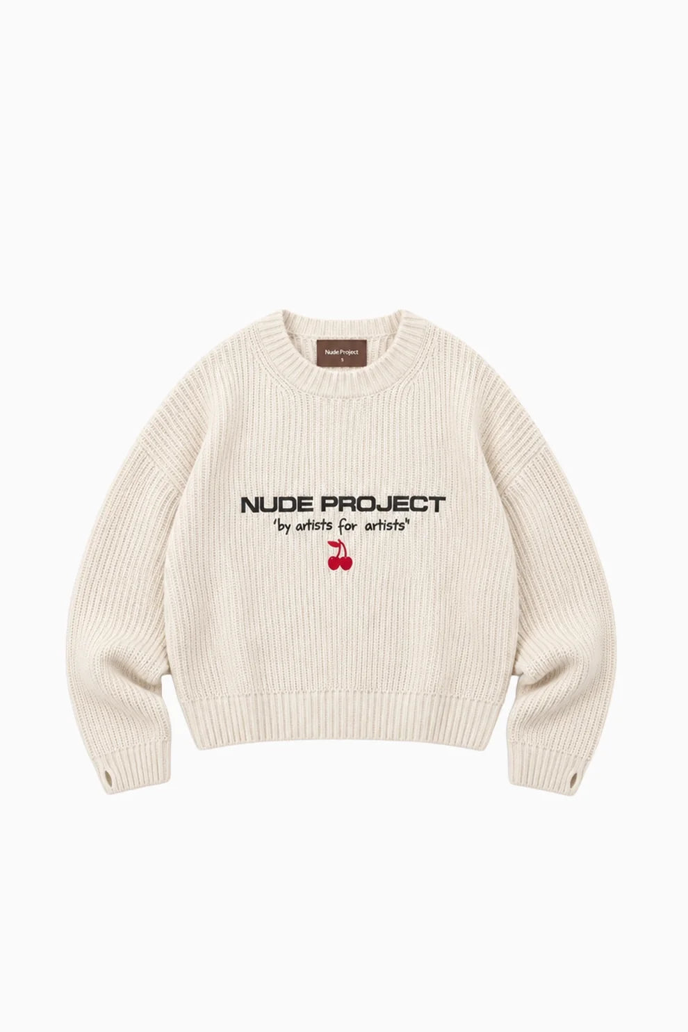 Wavy Knit Sweater Ivory