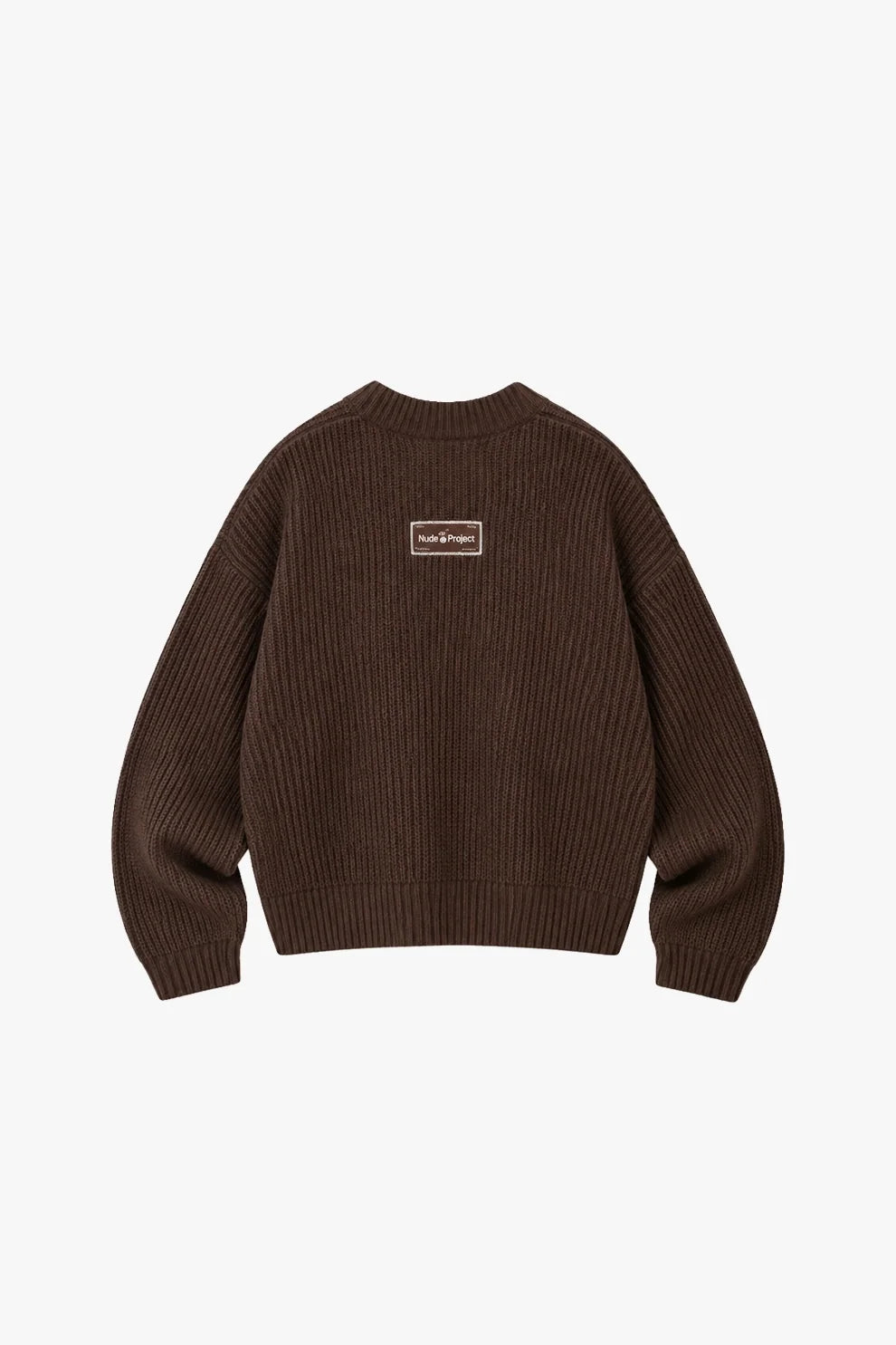 Wavy Knit Sweater Brown