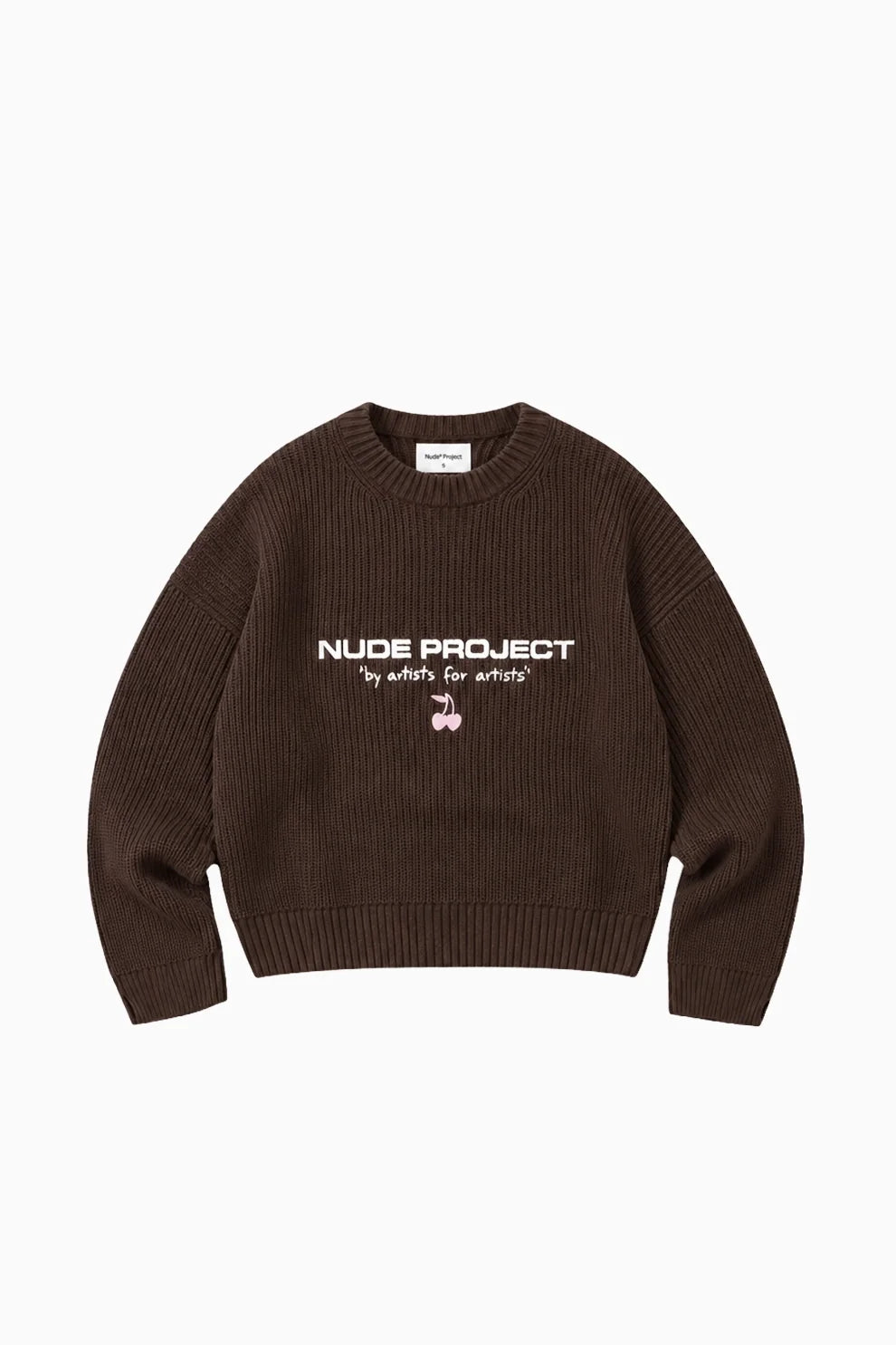 Wavy Knit Sweater Brown