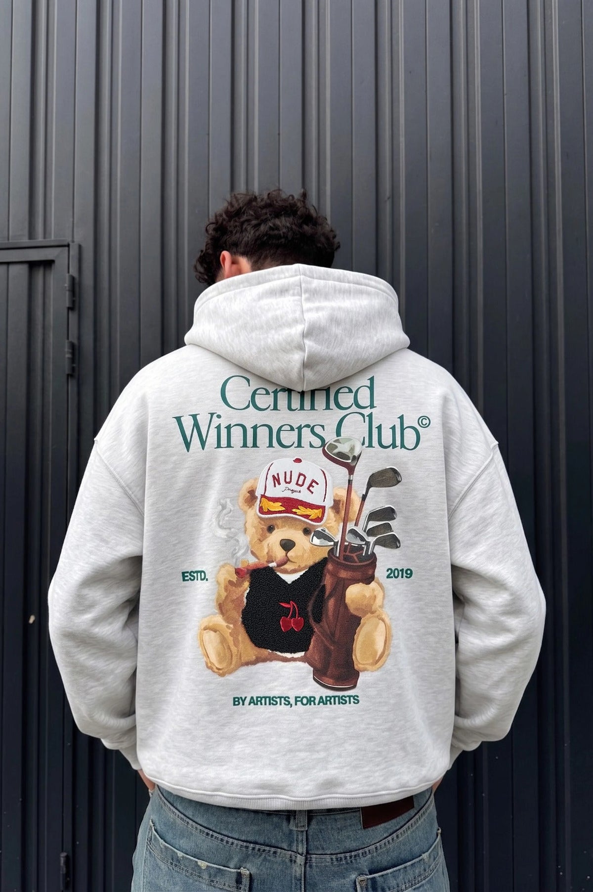 Winner Hoodie Grey Melange